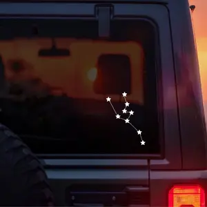 Taurus Constellation Vinyl Car Decal, Taurus Zodiac Star Sign Sticker, Minimal Celestial Astrology Design for Cars, Laptops & Windows, Earth Sign Gift