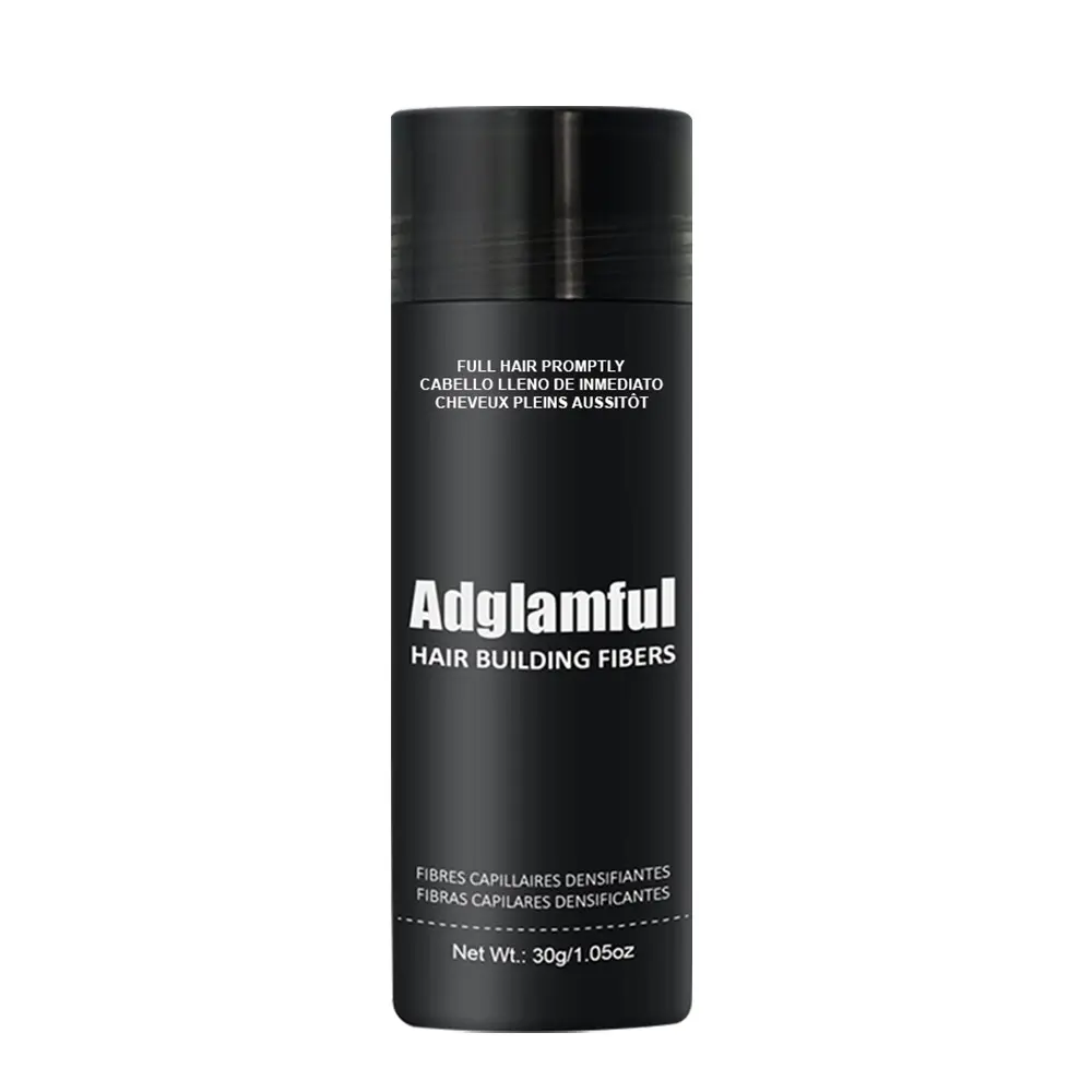 Adglamful Hair Building Fibers Powder 30g - Physically Boost Confidence, Cover Thinning Spots, Gap Coverage, Natural Invisible Look - For Black/Dark Brown Haircare