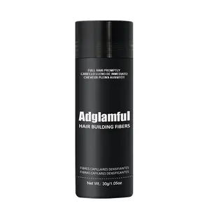 Adglamful Hair Building Fibers 30g - Instantly Cover Thinning Spots, Natural Look & Confident Style - Black / Dark Brown - Fuller Promptly, Gap Coverage, Invisible Care - Haircare