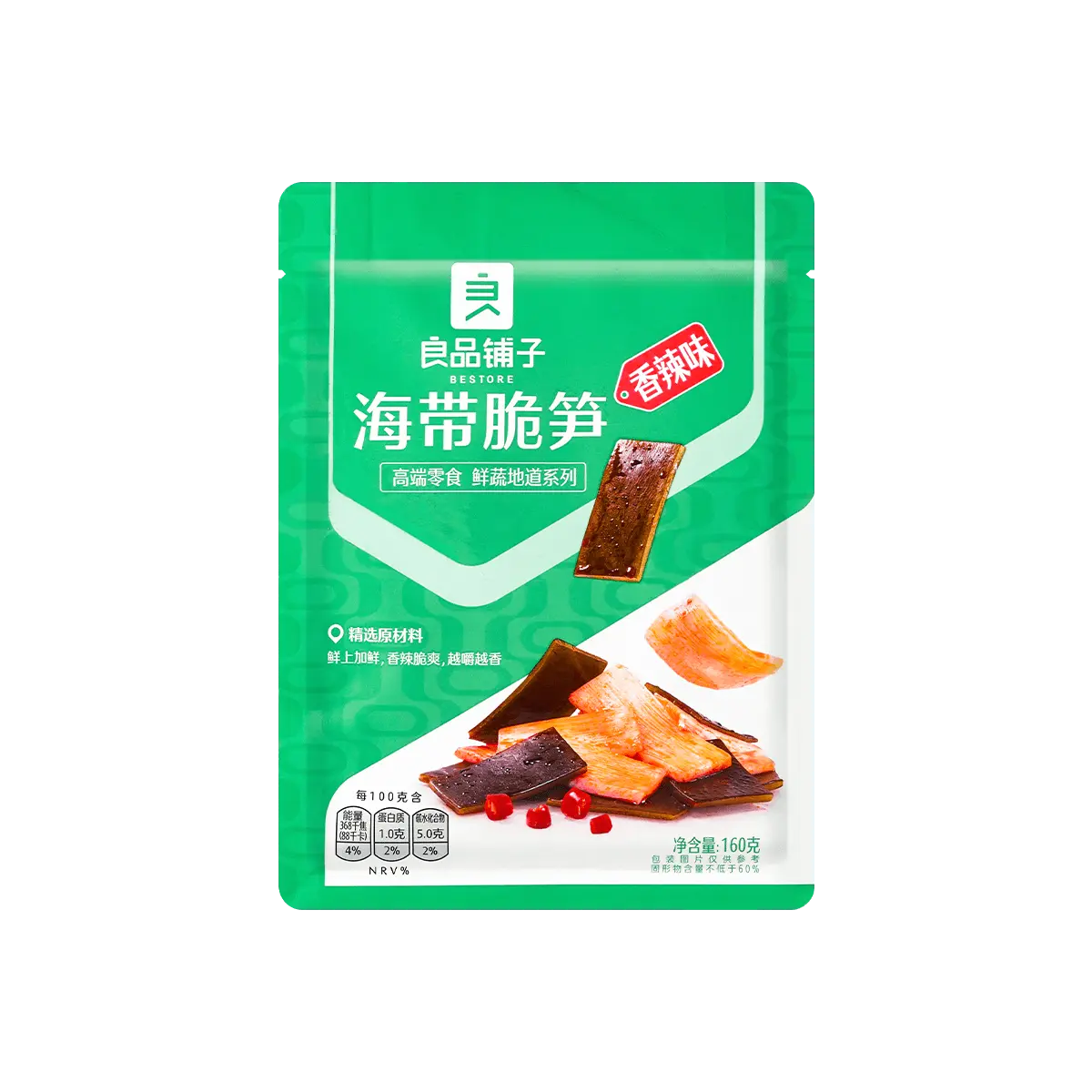 BESTORE Seaweed Crisp Bamboo Shoots Spicy Flavor 160g