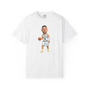 Boston Celtics Nikola Vucevic | Basketball Player Cartoon T-Shirt | Celtics Jersey Illustration