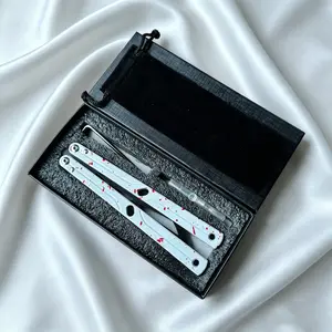Aluminum Butterfly Trainer Blade, Beginner Flip Practice Tool, High-Quality Balisong Metal Butterfly Trainer, Safe No-Blade Training Aid