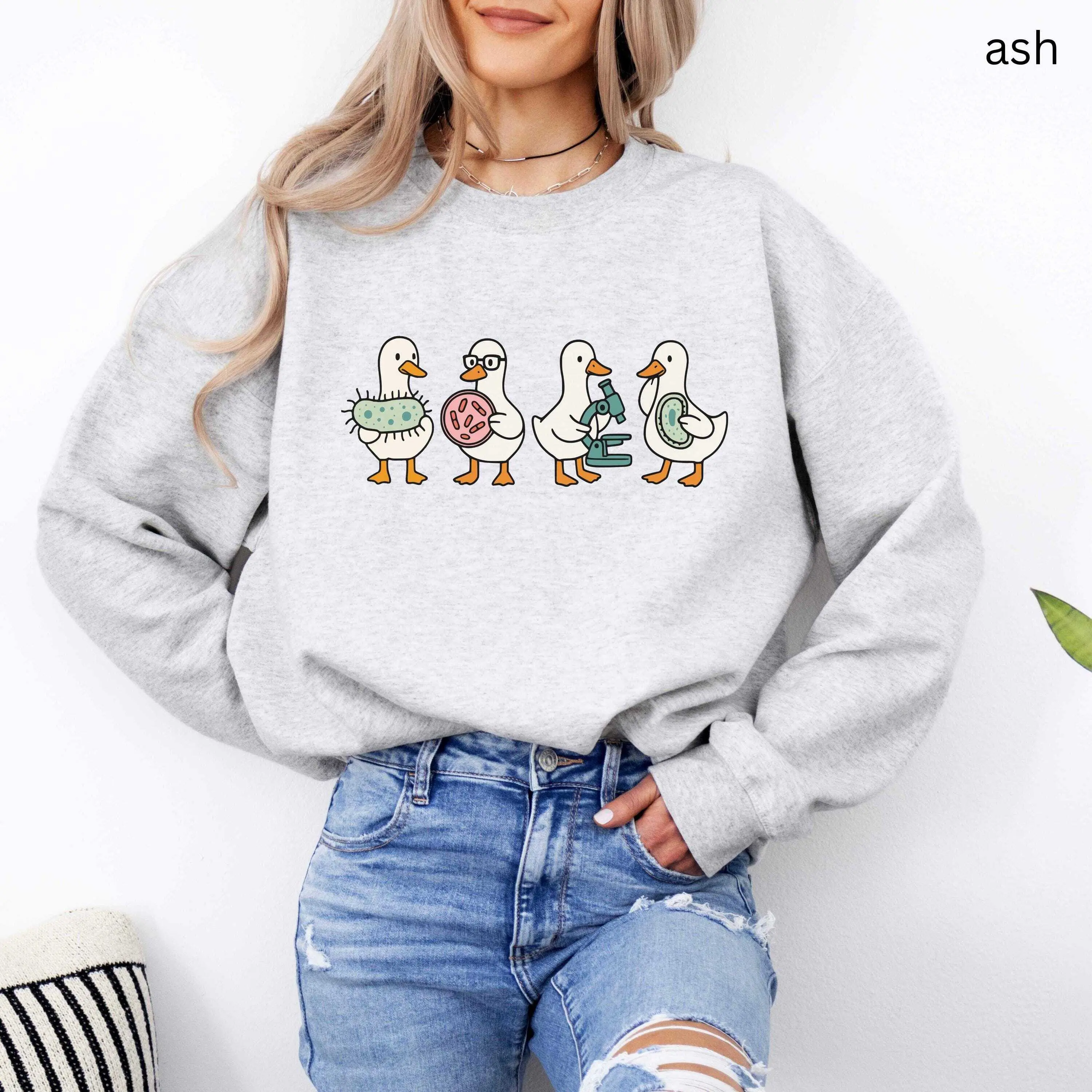 Funny Microbiology T-SHIRT or Sweatshirt, Silly Goose Biology Teacher Microscope shirt , Medical Technologist Shirt, Medical Laboratory Scientist Gift