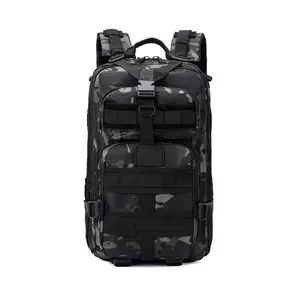 Men’s Tactical Backpack, Outdoor Backpack, Waterproof Outdoor Sports Backpack, Durable Fabric Available in Solid Colors and Camouflage Styles, Multiple Compartments and Adjustable Shoulder Straps, Suitable for Hiking, Camping, and Traveling