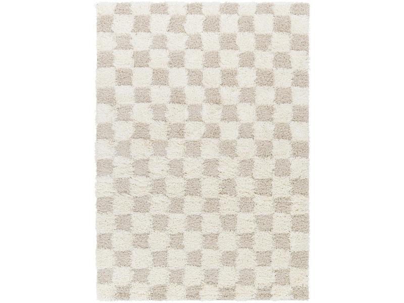 Livabliss USG2350-5373 Modern Soft Shaggy Rug, 5 ft. 3 in. x 7 ft. 3 in. Machine Woven Urban Shag Rectangle Rug, Cream & Light Beige, Modern Shaggy Rug