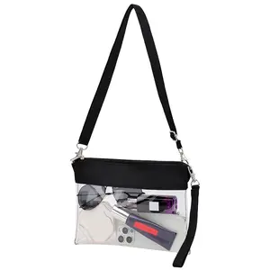 Unisex Leisure Handbag with Adjustable Strap Clear Bag Simple Water - Resistant Shoulder Bag, Beach Travel Concert for Sport Shopping and Daily Use