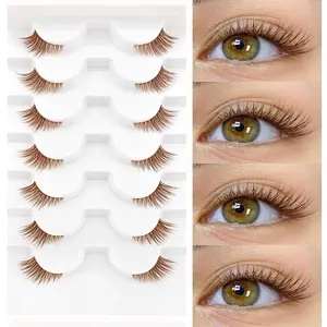 Half False Eyelashes, Individual False Eyelashes, Natural Curling Wispy Faux Cluster Lashes, High Quality Eyelashes, Comfortable DIY Eyelash Extensions for Women & Girls Eye Makeup, Cosmetic, Wispy Lash Clusters