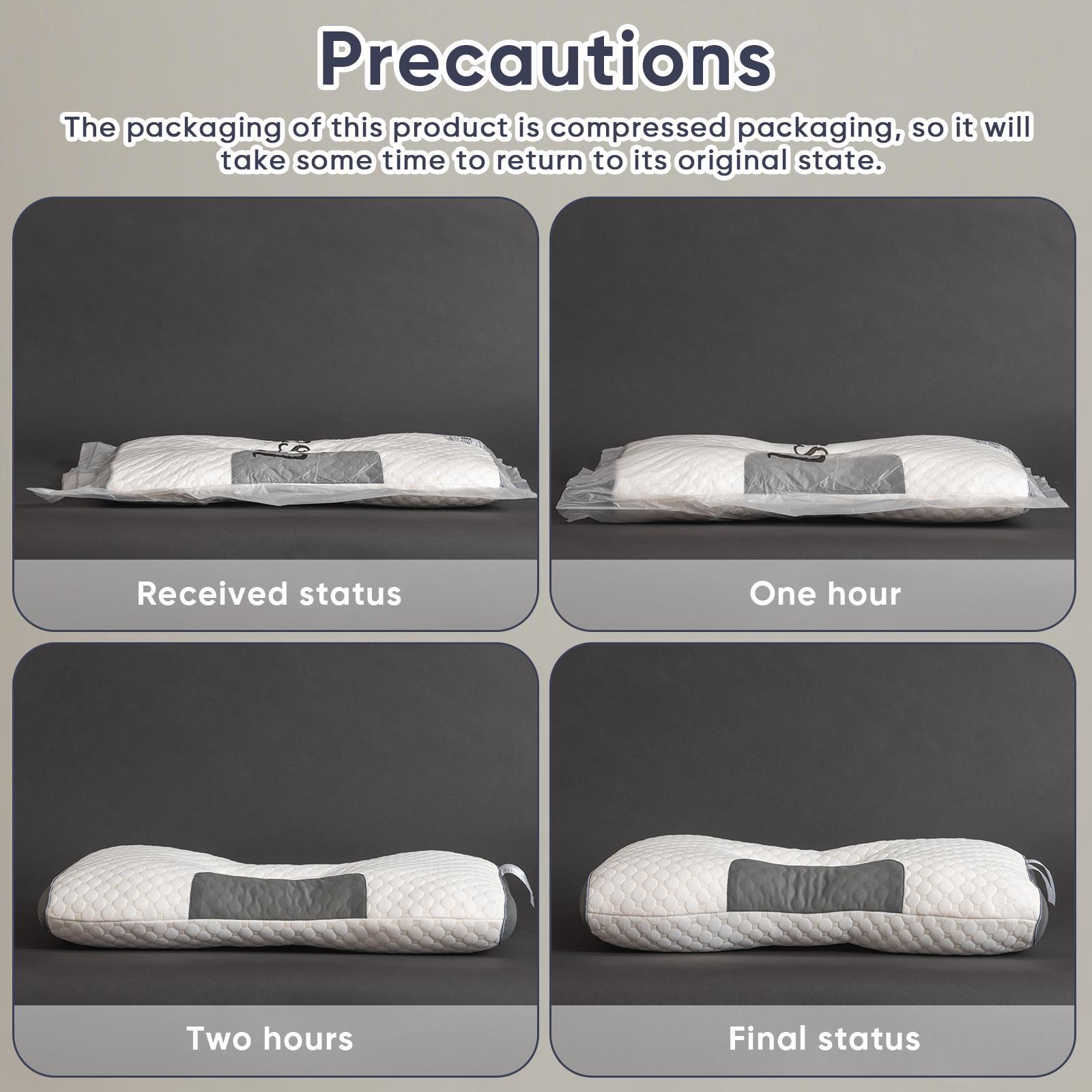 2pcs Massage Neck Pillows Adjustable Ergonomic Orthopedic Contour Support, High-Quality Pillow Core, All-Season Sleeping Comfort