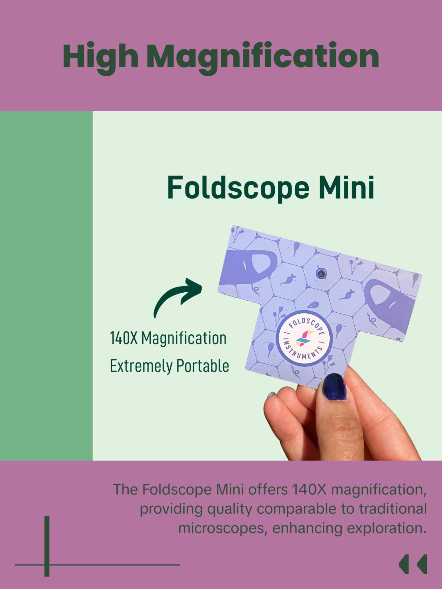Large Mini Classroom Kit (100 Foldscope Mini Paper Microscopes)