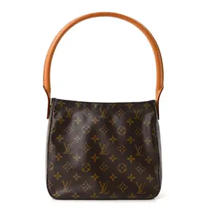 Pre-owned Louis Vuitton Monogram Coated Canvas & Leather Shoulder Bags Monogram Looping MM