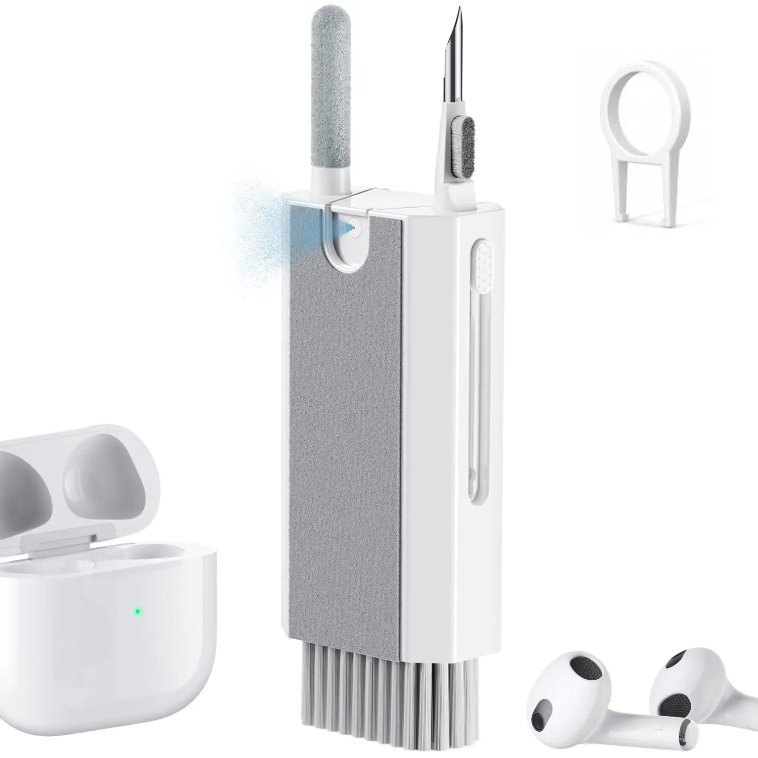 8 in 1 Electronics Cleaning Kit,Laptop Keyboard all-in-one design Cleaner Tool, with Cleaning Soft Brush, Flocking Sponge, Keyboard Key Puller, Mult