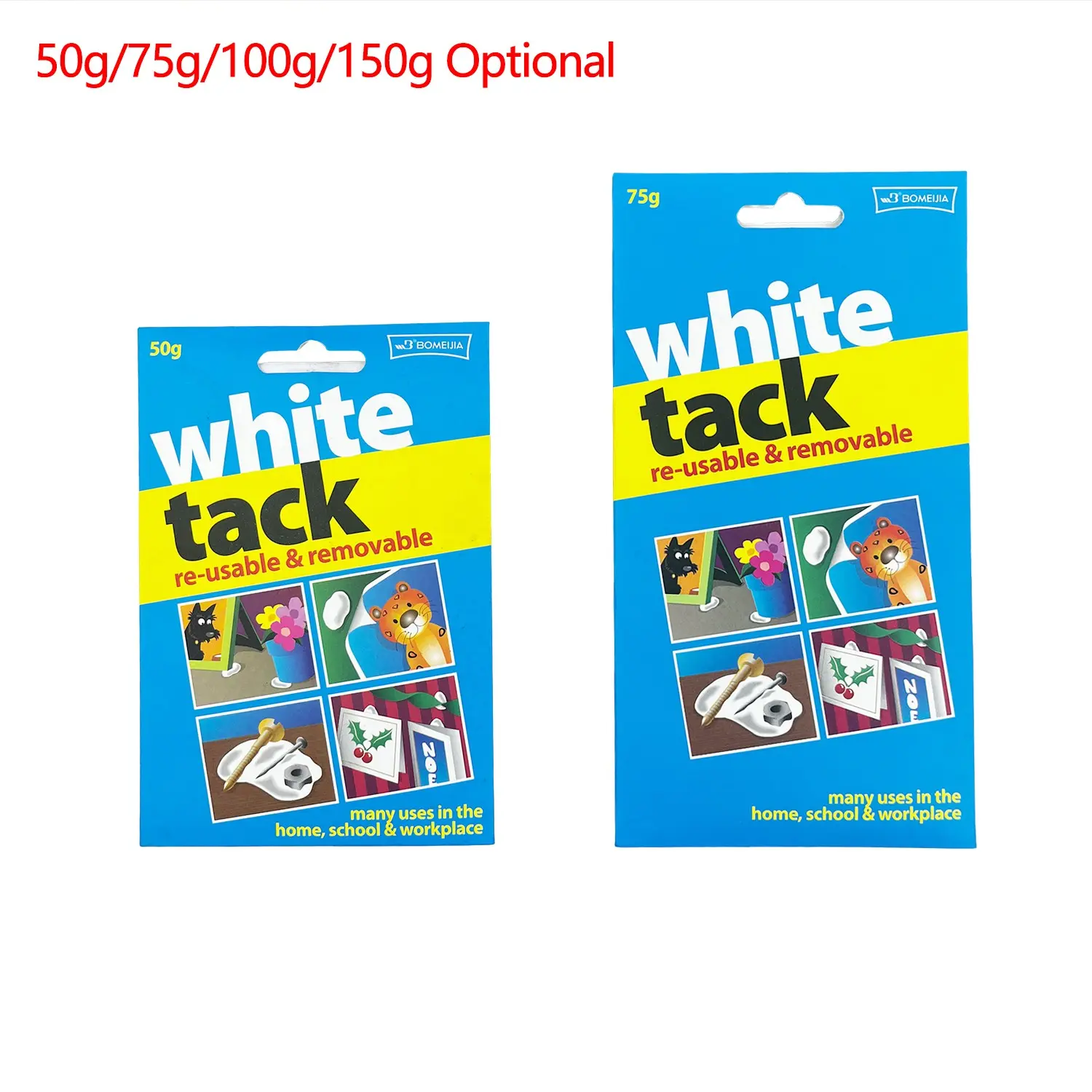 Wall Safe White Adhesive Tack Putty Reusable Removable Non-toxic Sticky Mud Multi Weight Option for Poster Picture Art Decor Party Supplies Adhesive Easy Installation