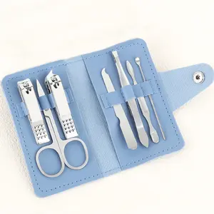 Stainless Steel Nail Clipper Set with Storage Case, 1 Set Portable Manicure & Pedicure Tool for Home & Travel, Professional Nail Care Tool for Men & Women, Nail Clippers