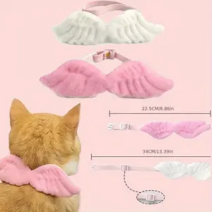 Pet Costume Set, Angel Wings Collar for Cats & Dogs, Bow Tie, Halloween Christmas Pet, Cute Animal Accessories