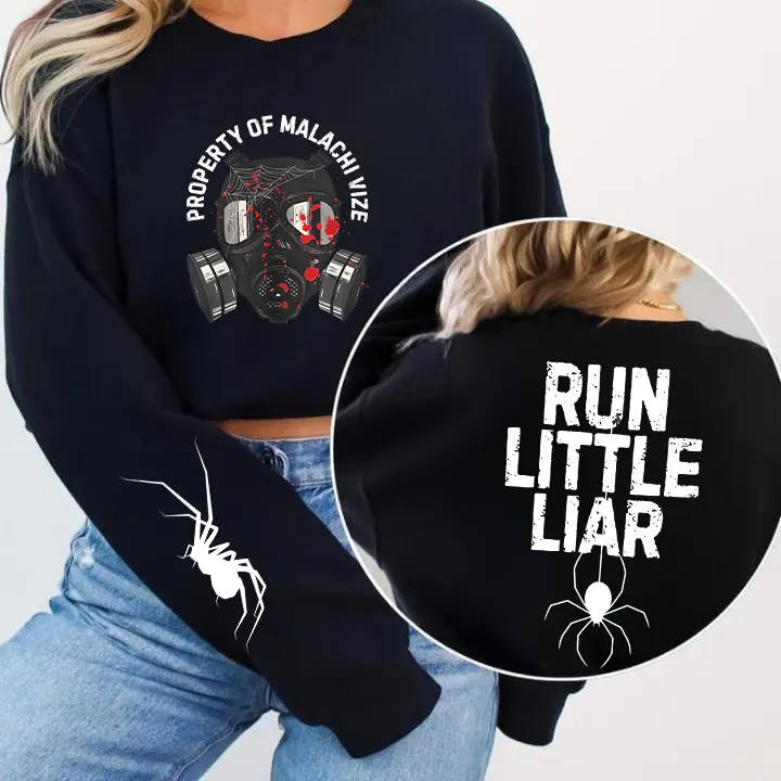 Property Of Malachi Vize Sweatshirt, Little Stranger Hoodie, Leigh Rivers Shirt, Dark Romance Merch, Little Liar Unisex Soft Comfort Crewneck Pullover Long Sleeves Graphic