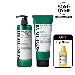 AHA-BHA-PHA Body Care Set - Gentle Exfoliating Body Wash for Acne-Prone Skin & Daily Soothing Body Lotion with Centella - Korean Skincare