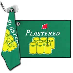 Fore Show Magnetic Golf Towel (Plastered) Waffle Microfiber with Magnet for Golf Bags, Carts & Clubs - 24” x 16” Funny Golf Gift Accessory For Men