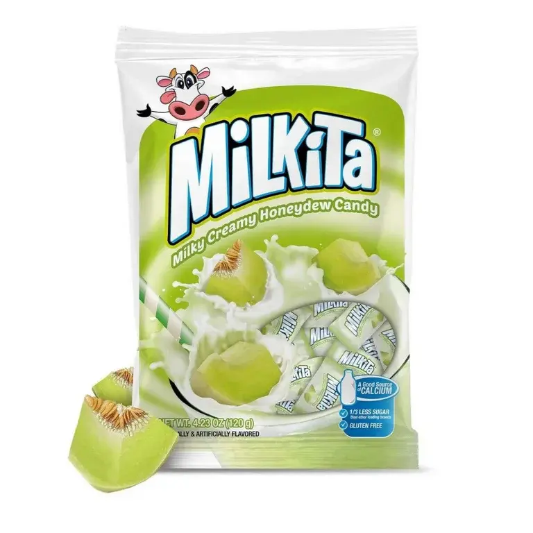 Milkita Honeydew Melon Flavor Candy, Creamy Sweet Chewy Milky Snack, 4.23oz