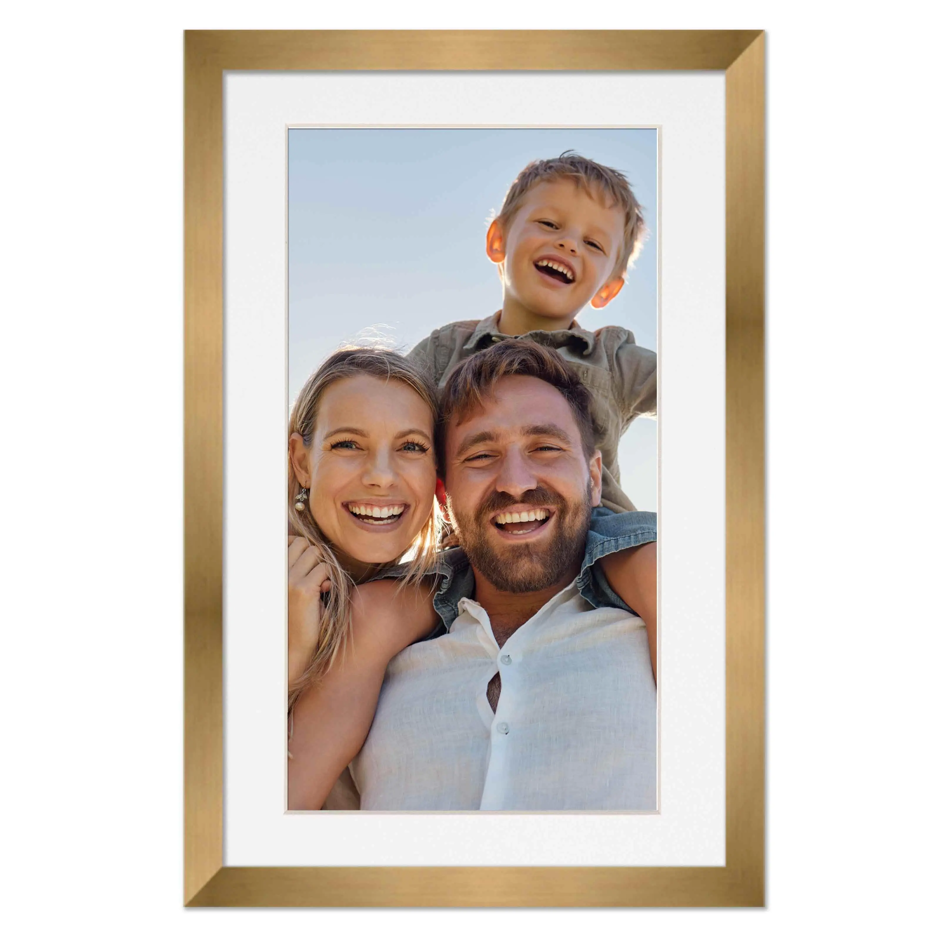 27x40 Frame with Mat - Bronze 30x43 Frame Wood Made to Display Print or Poster Measuring 27 x 40 Inches with White Photo Mat - Great For One Sheet Movie Posters