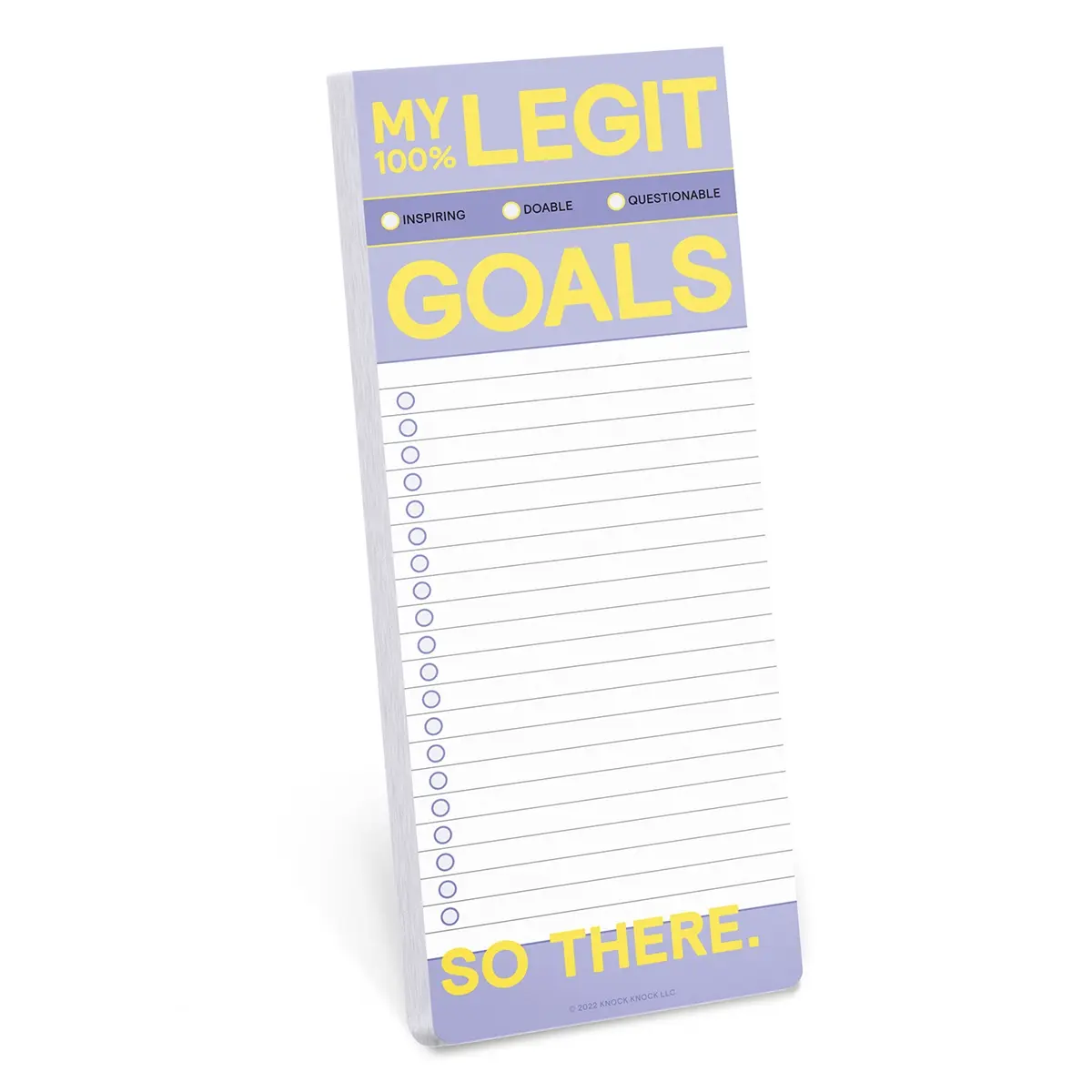 Knock Knock Compact Daily Planner Pad - High-Quality Durable Office Stationery with Fun Motif, Check-Off Boxes, Goal Tracker, Lined Pages for Daily Task Management to Achieve Goals & Stay Focused