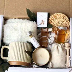 Hug In A Box, Hygee Gift, Encouragement Gift, Mom/Friend Gift Set, Thinking Of You Box, Cozy Care Package, Self Care Basket, Care Package | Trendy Gift Box, Christmas Gift Box
