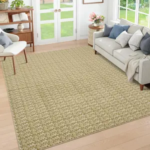 Modern Solid Color Printed Area Rug, Washable Soft Woven Ultra-Thin Non-Slip Non-Shedding Decorative Rug for Bedroom, Dining Room, Office & Kids Room