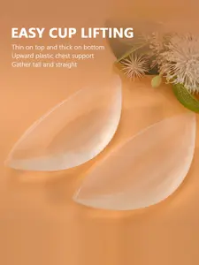 Transparent Silicone Push-Up Bra Inserts, Thick Invisible Bikini Pads, Casual Style, All Seasons, Summer Gift