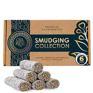 White Sage Smudge Sticks 6 Pack Premium 4 Inch Sage Bundles for House Cleansing, Energy Clearing, Smudging Rituals, Meditation & Spiritual Protection