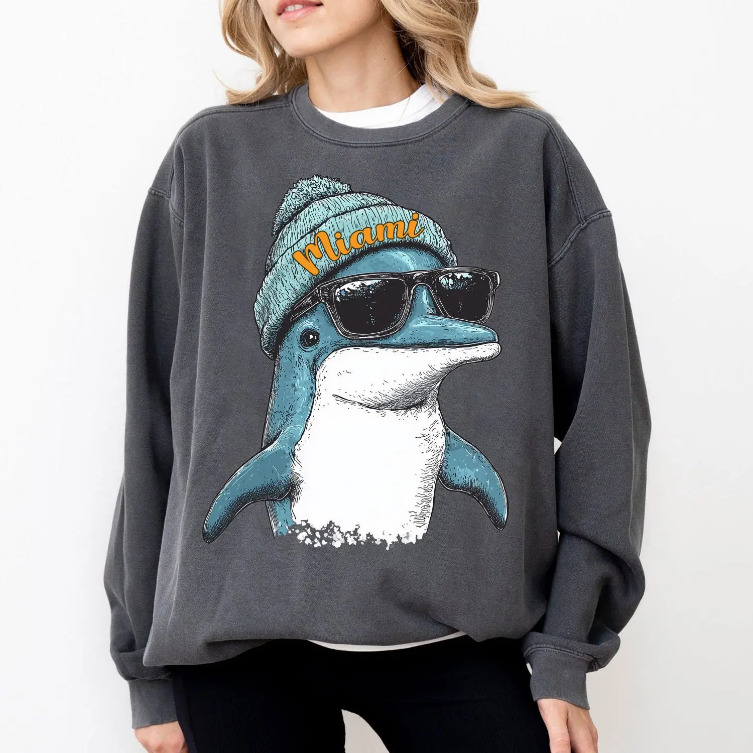 Adult and Youth Miami Football Sweatshirt, Retro Sports Fan Shirt, Trendy Game Day Gift Tee, Miami Mascot Sweatshirt, Miami Football Fan Shirt