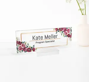 Custom Office Sign, Personalized Desk Name Plate Plaque, Name Plate for Desk, Acrylic Name Plate, Cute Office Decor