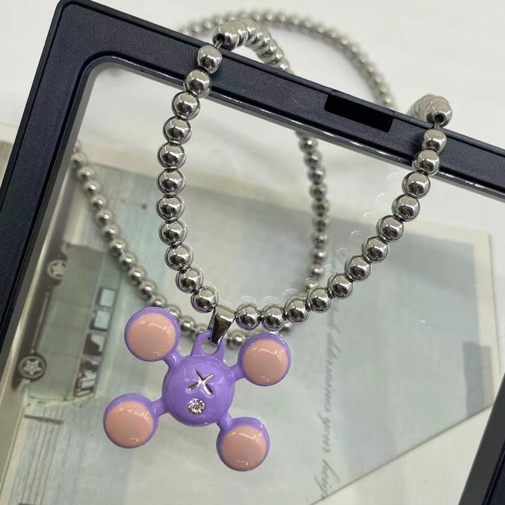 Quad Ball Pendant Hip Hop Style Stainless Steel Jewelry Men's and Women's Fashion Personality Necklace Collection Wholesale