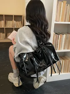 Sweet Cool Fringe Large Capacity Motorcycle Tote Bag, 2026 Spring Summer New Trendy Punk Design, Fashionable Durable Handheld Shoulder Crossbody