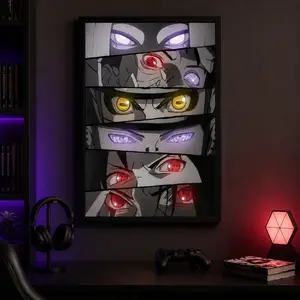 Frameless Canvas Painting Print Poster, Unframed Classic Japanese Anime Eyes Artistic Art Print, Anime Design, Perfect Gift for Anime Fans, Ideal Wall Decoration for Bedroom, Living Room, Kitchen, Dorm Hallway, Modern Wall Art,Canvas Poster Wall Decor