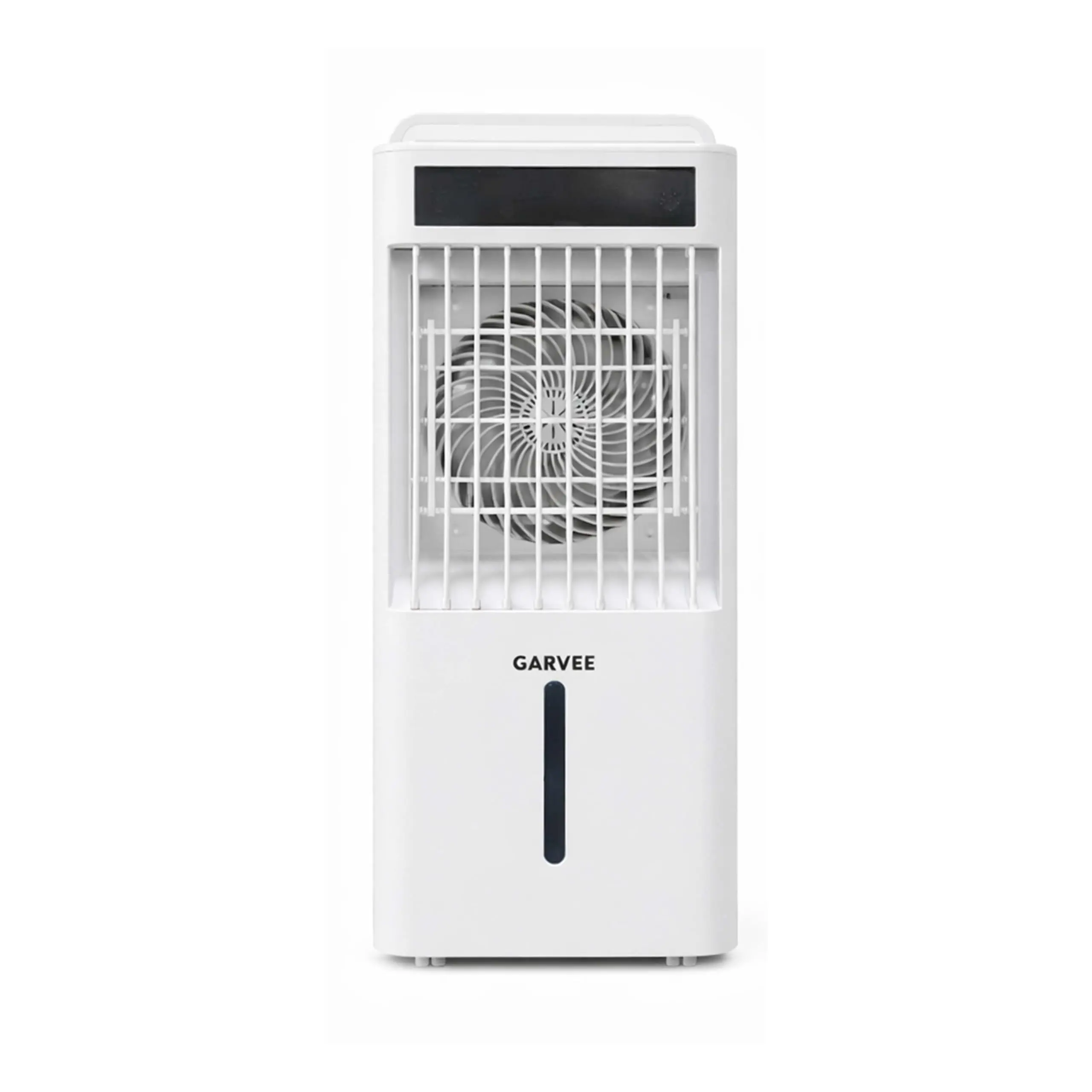 Garvee White Portable 3-in-1 Air Conditioner Fan and Evaporative Air Cooler with Remote Control, Multiple Fan Speeds, Adjustable Airflow, Large Water Tank, Timer, Touch Screen, Ice Packs, and Rolling Casters for Home and Office