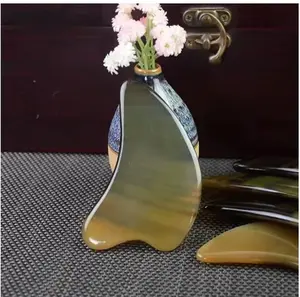 Natural Ox Horn Gua Sha Facial Massage Beauty Health Relax Eye Face Neck Massager Tool