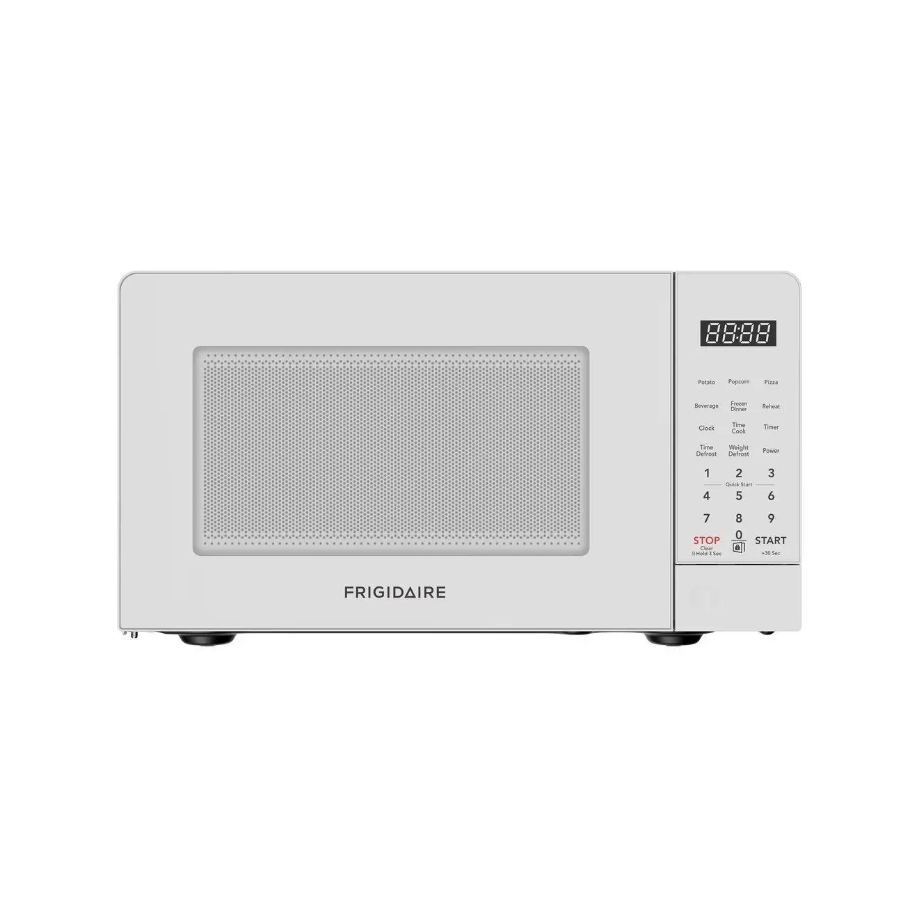 Frigidaire 0.7 Cu. Ft. Countertop Microwave Oven, 700 Watt Microwave with 10 Power Levels, White EMW733 H