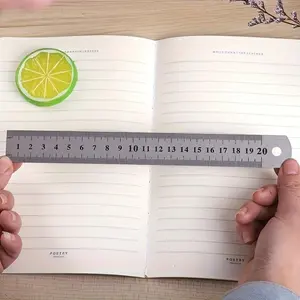 Metal Straight Edge Ruler, Measuring Ruler, 1 Count Stainless Steel Ruler, Double-sided Scale Ruler, Office Stationery for Home Office, Painting, Drawing, Office Supplies