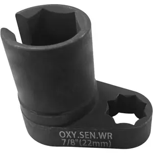 1/2-Inch Drive Heated Oxygen Sensor Socket, 7/8-Inch (22mm) Offset Oxygen Sensor Remover Tool, Universal 6-Point O2 Installation Tool with Side Wire Cutout (1/2")