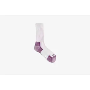 Manor "Performance Crew Sock" -  White / Purple Punch