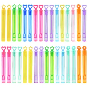 10-50count Colorful Bubble Soap Bottle Heart Wand Empty Tube Kids Birthday Party Favors Pinata Filler Toys Wedding Gifts for Guest