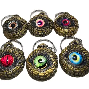Dragon Eye Keychain - Unique Design with Colorful Eyes and Textured Surface for a Distinctive Look