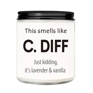 Funny Nurse Christmas Gifts for Women Men, Natural Soy Wax Lavender Scented Candle, Home Fragrance Decor, Valentines Day Nurse Week Appreciation Graduation Retirement Gifts for School Future Nicu Nurse Doctor