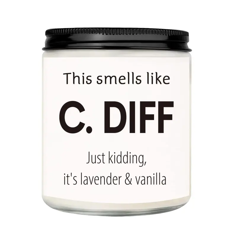 Funny Nurse Christmas Gifts for Women Men, Natural Soy Wax Lavender Scented Aroma Candle, Home Fragrance Decor, Valentines Day Nurse Week Appreciation Graduation Retirement Gifts for School Future Nicu Nurse Doctor