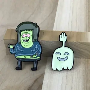 Regular Show Pin Set - Muscle Man and Hi-Five Ghost, 1.5 Inch