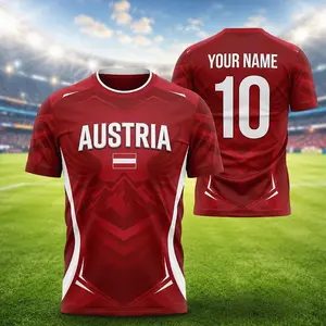Custom Austria Soccer Jersey, Austria Shirt 2026, Personalized Football Kit, Custom Name Soccer Shirt