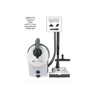 SEBO AIRBELT D4 Premium White Canister Vacuum 90941AM