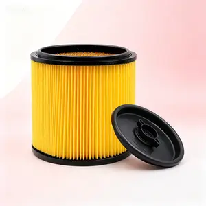 Replacement Cartridge Filter Compatible with Vacmaster 5-16 Gallon Wet Dry Vac, Also Fits Shop-Vac 5-20 Gallon Standard Filter with Retainer, Reusable Pleated Vacuum Filter for Fine Dust & Large Debris, Easy Clean