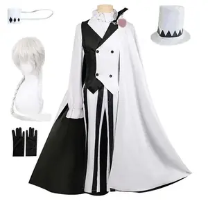 Halloween 2025  Nikolai Gogol Cosplay Costume Anime Bungou BSD saison 4 Nikolai Cosplay Cape uniforme Costume perruque Halloween