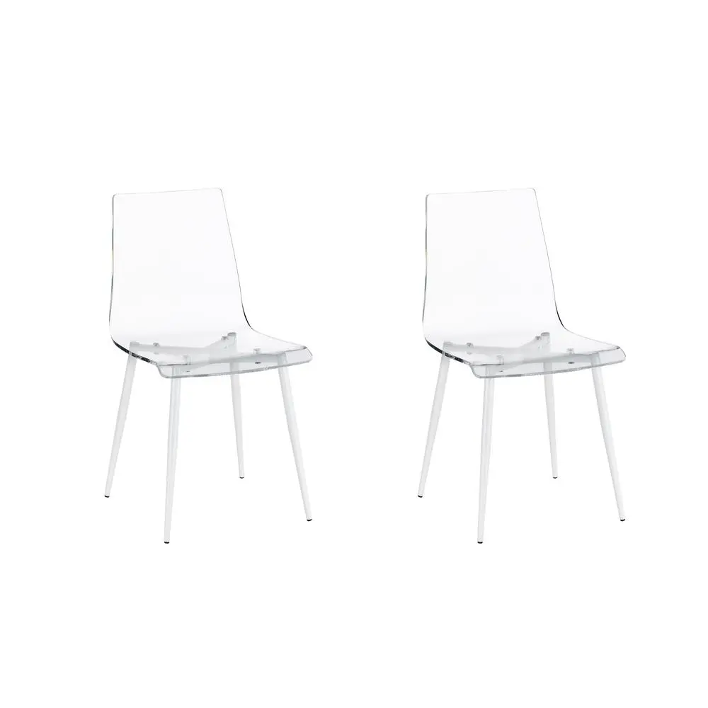 Acrylic Dining Chair-White 2/CTN