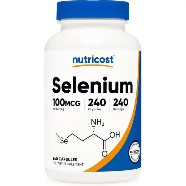 Nutricost Selenium Supplement 100mcg, 240 Capsules, Vegetarian, Gluten Free & Non-GMO